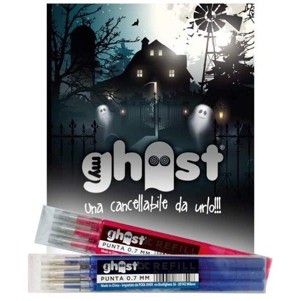 TRIS 3X REFIL RICARICA CANCELLABILE PENNA GHOST...