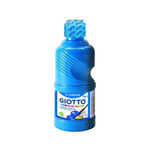 TEMPERA ACRILICA CIANO CELESTE BLU 250 ml