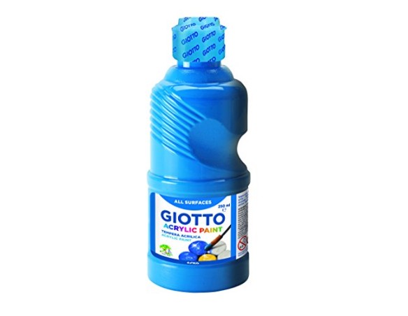 TEMPERA ACRILICA CIANO CELESTE BLU 250 ml