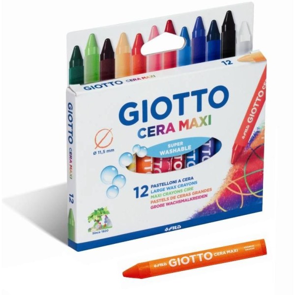 PASTELLI CERA MAXI GIOTTO 12PZ