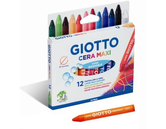 PASTELLI CERA MAXI GIOTTO 12PZ