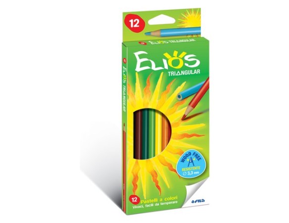 PASTELLI Matite colorate Fila Elios Triangular in conf. da 12 colori assortiti F273300