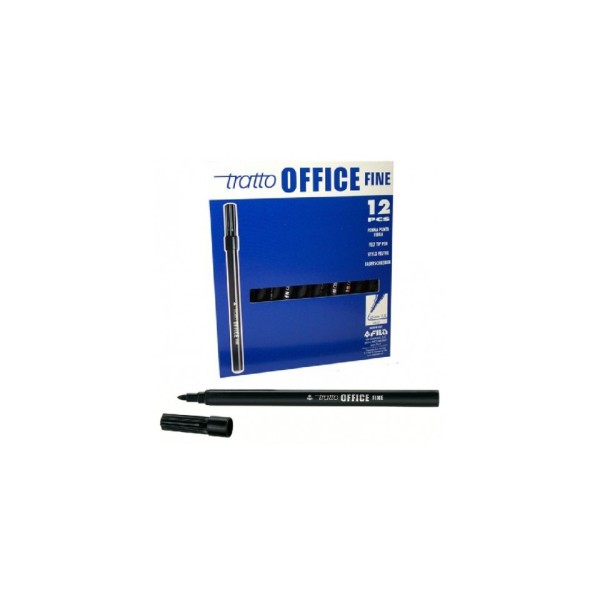 PENNARELLO TRATTO OFFICE NERO X 12