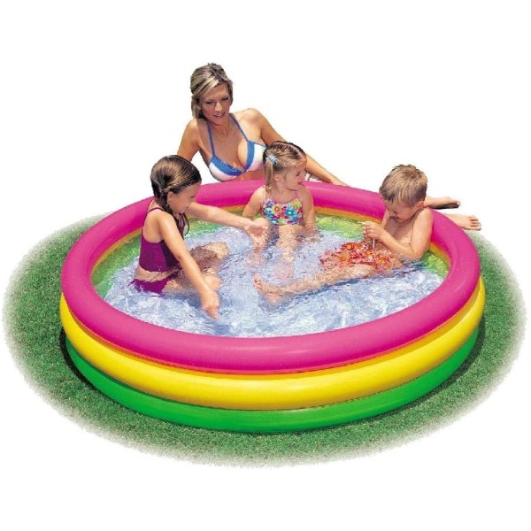 PISCINA 3 ANELLI ARCOBALENO 114X25 57412