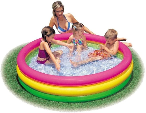 PISCINA 3 ANELLI ARCOBALENO 114X25 57412