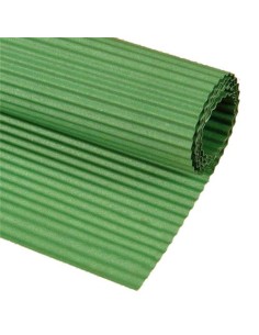 CARTONCINO ONDULATO CANNETE' CM. 50 X 70 COLORE VERDE...
