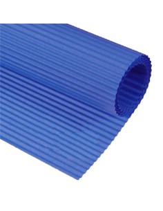 CARTONCINO ONDULATO CANNETE' CM. 50 X 70 COLORE BLU...