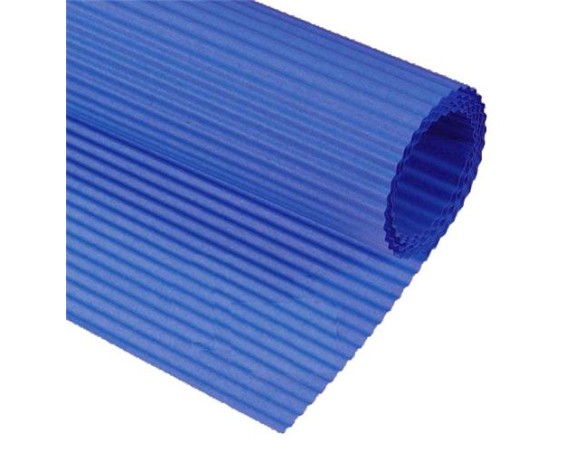 CARTONCINO ONDULATO CANNETE' CM. 50 X 70 COLORE BLU (COLORE BLU) 230 g/m