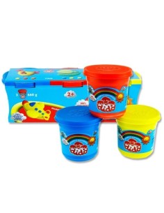 Didò 390460 - Tris Barattoli 220 g (azzurro- rosso-giallo)