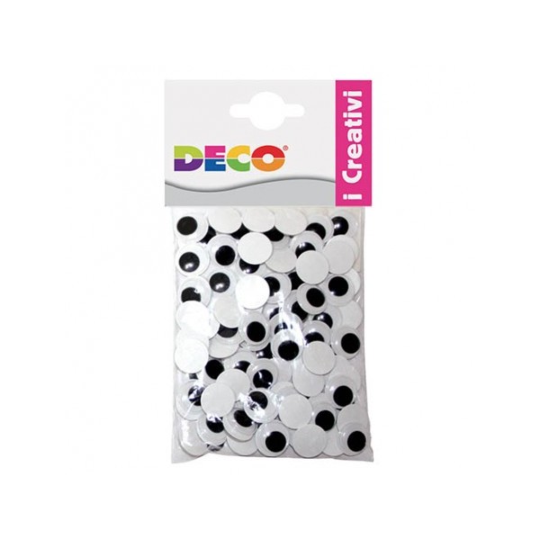 OCCHI MOBILI ADESIVI DIAMETRO 20 Mm 100 pz