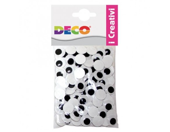 OCCHI MOBILI ADESIVI DIAMETRO 20 Mm 100 pz