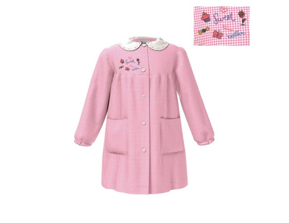 GREMBIULE SIGGI ® ASILO FEMMINUCCIA BAMBINA ROSA 3053