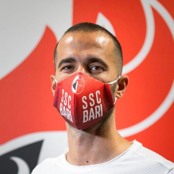 MASCHERINA BAMBINO BIANCO ROSSO SSC BARI...
