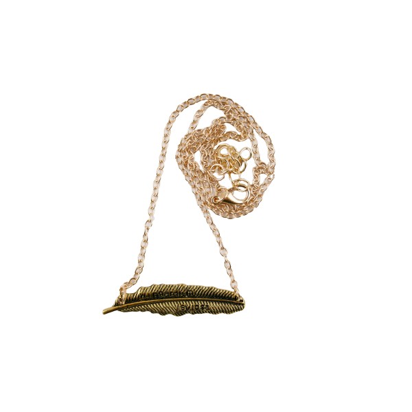 Collana Metallo Oro Ciondolo Foglia Harry...