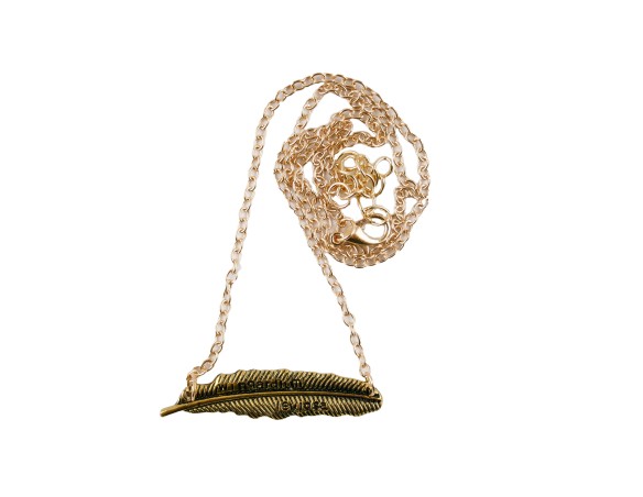 Collana Metallo Oro Ciondolo Foglia Harry Potter ( HP12 )