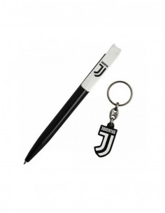 SET PENNA + PORTACHIAVI JUVE LOGO UFFICIALE IN BLISTER
