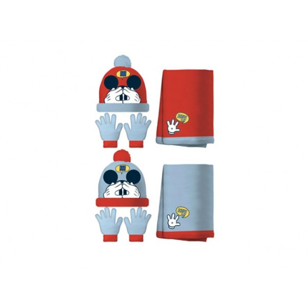 SET CAPPELLO + SCIARPA + GUANTI TOPOLINO MICKEY