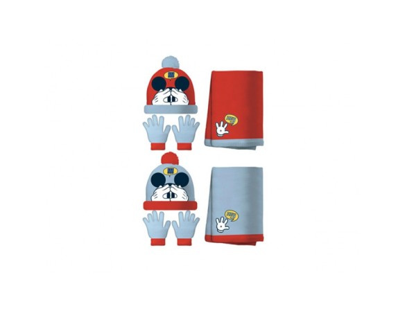 SET CAPPELLO + SCIARPA + GUANTI TOPOLINO MICKEY
