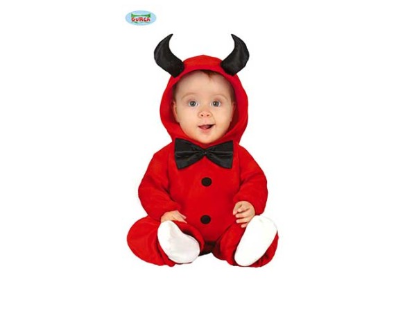 COSTUME BABY DIAVOLO VESTITO COMPLETO PER TRAVESTIMENTI DI HALLOWEEN E PARTY A TEMA