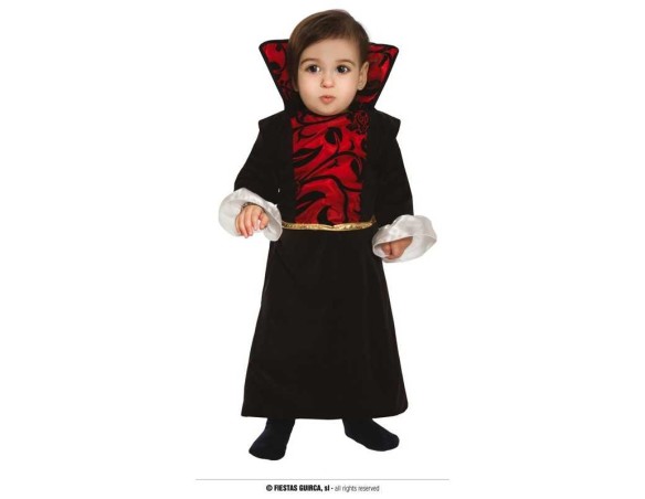 COSTUME VAMPIRO 18/24 MESI VESTITO COMPLETO PER TRAVESTIMENTI DI HALLOWEEN E PARTY A TEMA