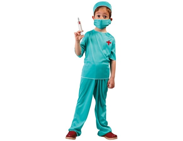 Costume Vestito Dottore Medico Chirurgo Camice Bambino