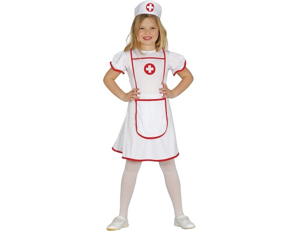 Costume Vestito Infermiera Bambina carnevale DOTTORESSA
