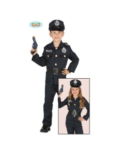 COSTUME VESTITO POLIZIOTTO POLIZIOTTA CARNEVALE CON GIACCA
