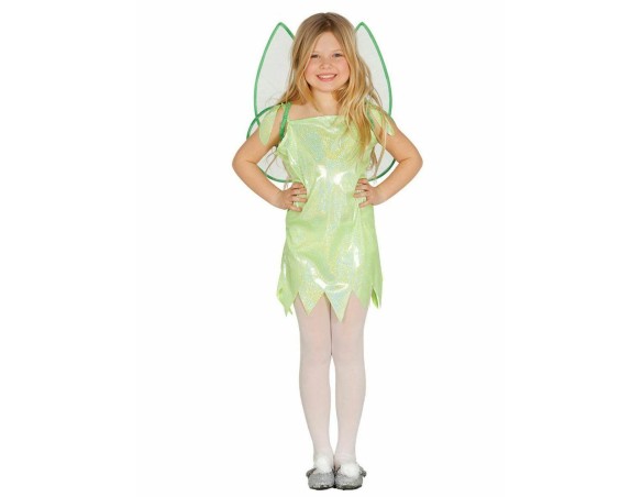 COSTUME, VESTITO, TRAVESTIMENTO FATA GLITTER TRILLI CARNEVALE BAMBINA