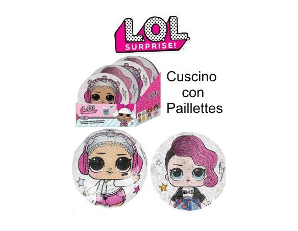 CUSCINO LOL SURPRISE CON PAILETTES