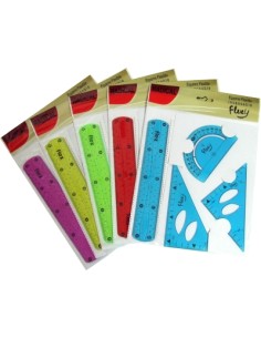 SET RIGA CM.20+SQUADRE+GONIOM. FLEX (12) COL. TRASP. H305