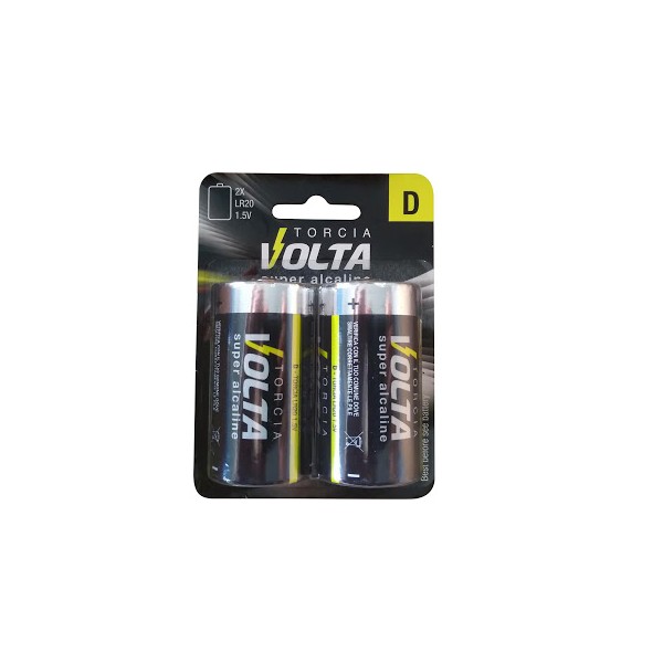 PILA SUPER ALCALINA VOLTA TORCIA D 2PZ