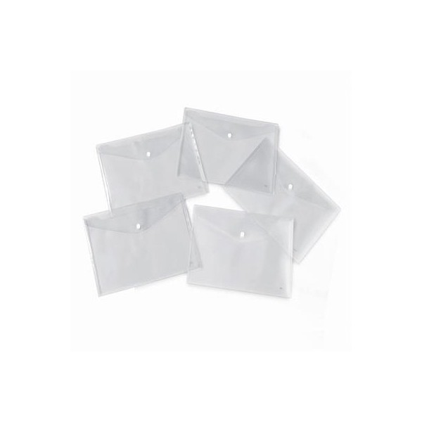 BUSTA CON BOTTONE A5 trasparente 15x21