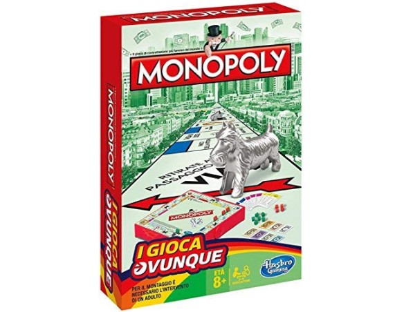 Monopoly Hasbro Gaming, Travel, Gioco in Scatola da viaggio
