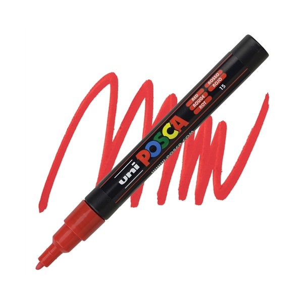 UNIPOSCA ROSSO PUNTA FINE 0.9 - 1.3 MM