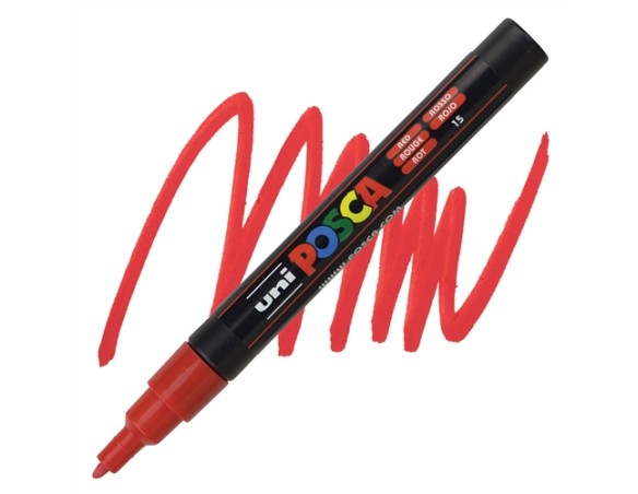 UNIPOSCA ROSSO PUNTA FINE 0.9 - 1.3 MM