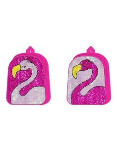 ZAINO ASILO FLAMINGO FENICOTTERO 122288379 CON PAILLETTES !