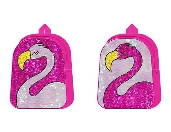 ZAINO ASILO FLAMINGO FENICOTTERO 122288379 CON PAILLETTES !