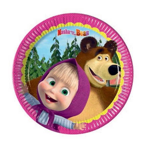 PIATTI 20 CM MASHA E ORSO 8X
