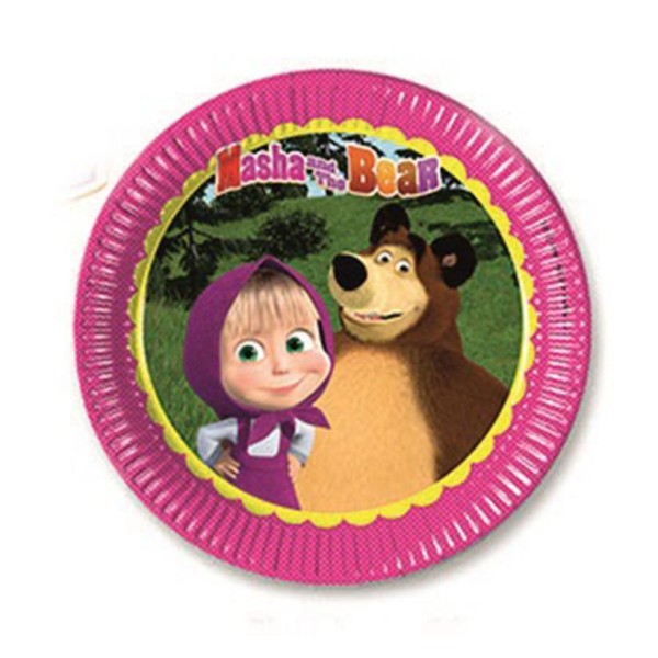 PIATTI 23 CM MASHA E ORSO 8X