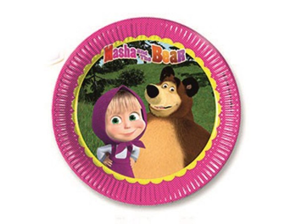 PIATTI 23 CM MASHA E ORSO 8X