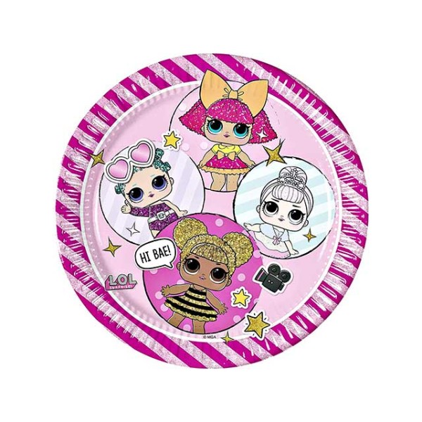 PIATTO LOL SURPRISE 23CM 8PZ  33700