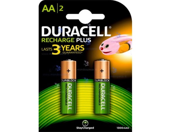 PILA STILO RICARICABILE DURACELL AA 1300 B2