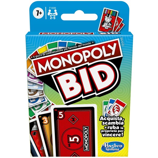 Hasbro Monopoly Bid Game, gioco di carte rapido...