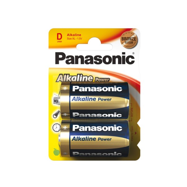 PILE PANASONIC TORCIA ALCALINA D 2 PZ