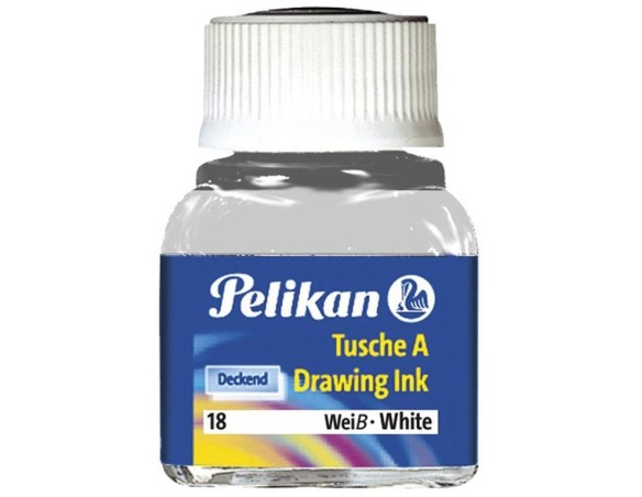 INCHIOSTRO DI CHINA ML.10 BIANCO PELIKAN (COLORE BIANCO)
