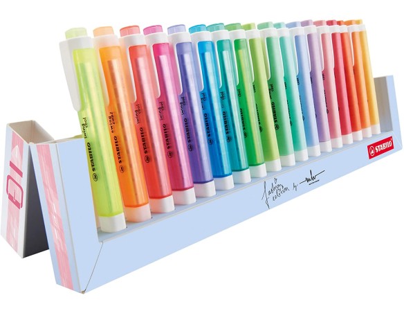 Stabilo Evidenziatore - swing cool Desk-Set - 18 Colori Assortiti 8 Neon + 10 Pastel