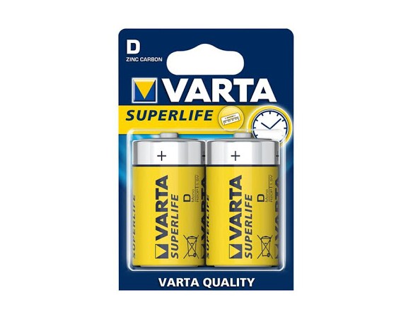 PILA ZINCO VARTA TORCIA D 2PZ