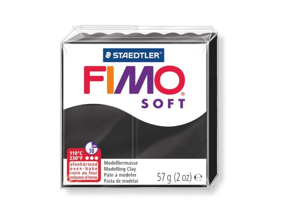 PANETTO PASTA MODELLABILE FIMO STAEDTLER NERO - 9