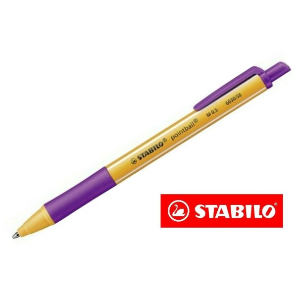 PENNA STABILO POINT BALL POINTBALL VIOLA M...
