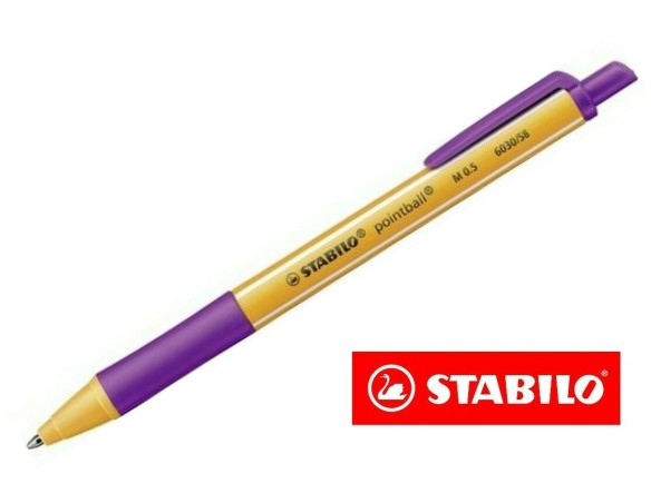 PENNA STABILO POINT BALL POINTBALL VIOLA M LILLA 0,5